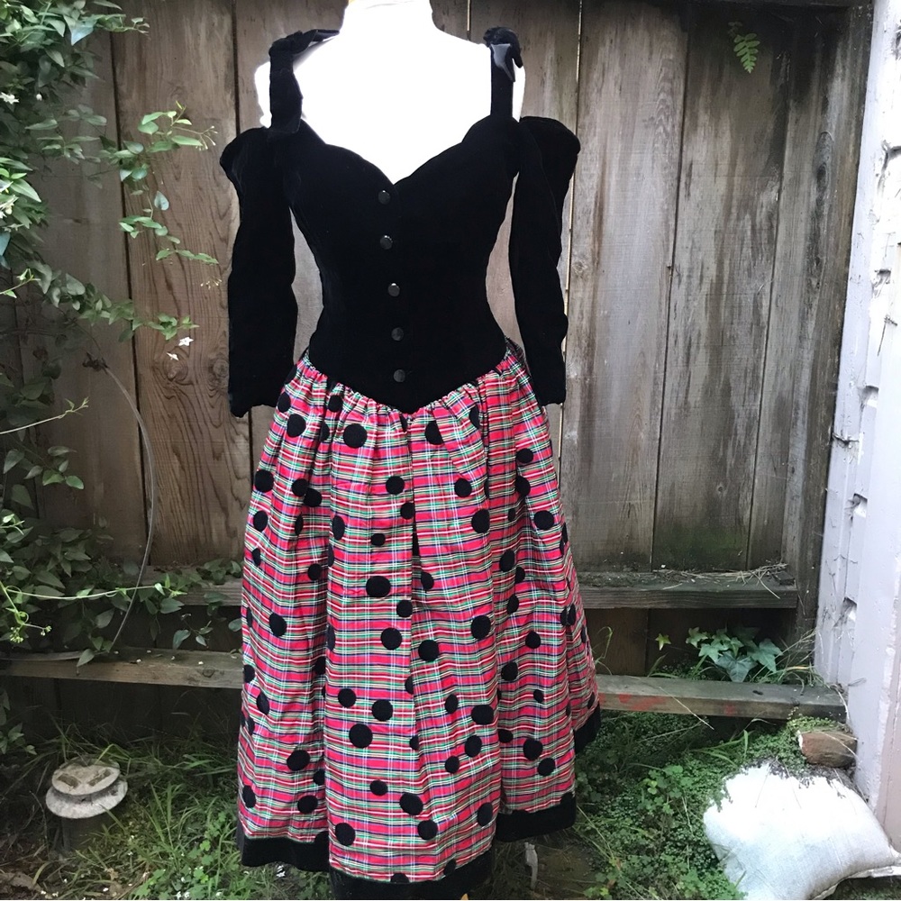 Vintage Victor Costa vintage Christmas holiday hostess midi dress size 6